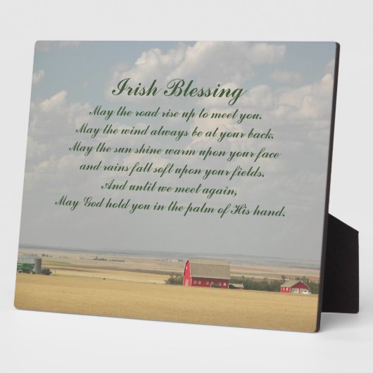 Irish Blessing Golden Wheat Fields Fotoplatte (Seite)