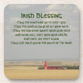 Irish Blessing Golden Wheat Fields Getränkeuntersetzer (Vorderseite)