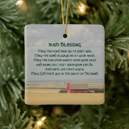 Irish Blessing Golden Wheat Fields Keramikornament