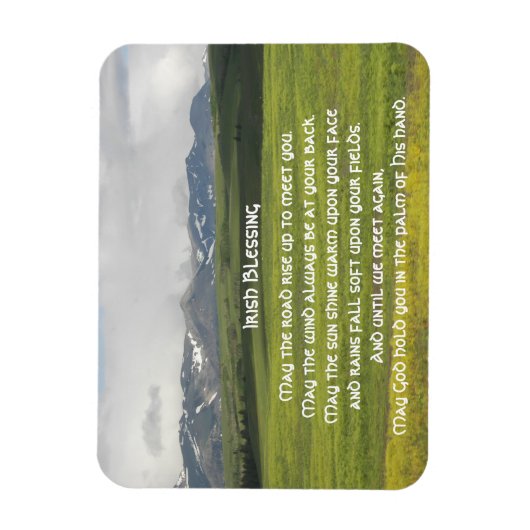 Irish Blessing Green Valley Foto Magnet (Vertikal)