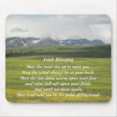 Irish Blessing Green Valley Landschaft Mousepad (Vorne)