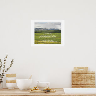 Irish Blessing Green Valley Landschaft Poster