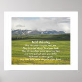 Irish Blessing Green Valley Landschaft Poster (Vorne)