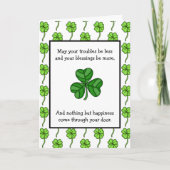 Irish Blessing | Happy St Patrick's Day Card Karte (Vorderseite)