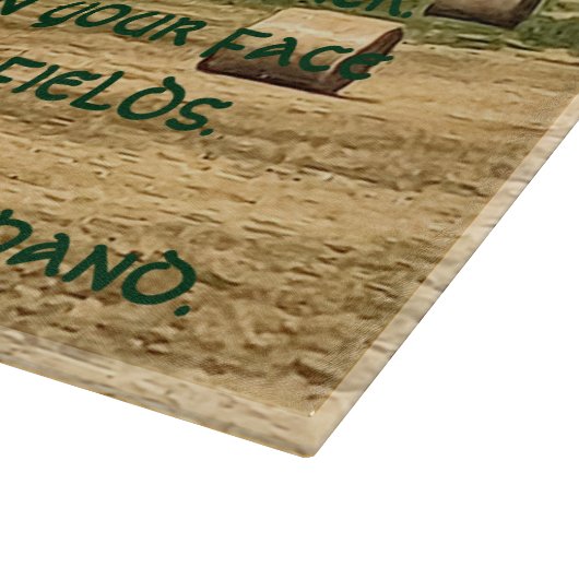 Irish Blessing Hay Bales in Field Schneidebrett (Ecke)