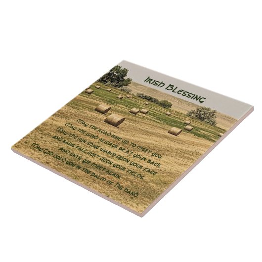 Irish Blessing Hay Bales in the Field Fliese (Seite)