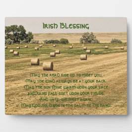 Irish Blessing Hay Bales in the Field Fotoplatte