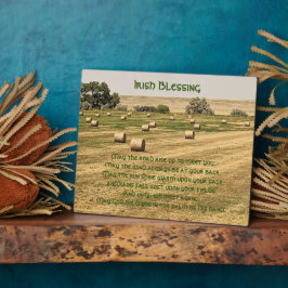 Irish Blessing Hay Bales in the Field Fotoplatte