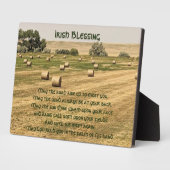 Irish Blessing Hay Bales in the Field Fotoplatte (Seite)