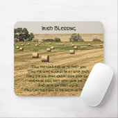 Irish Blessing Hay Bales in the Field Mousepad (Mit Mouse)