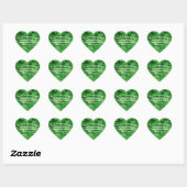 Irish Blessing Heart Sticker (Blatt)