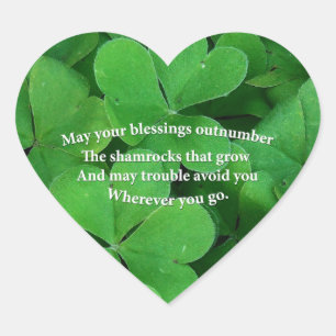 Irish Blessing Herz-Aufkleber