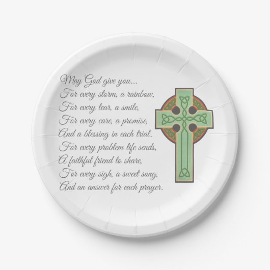 Irish Blessing II Pappteller (Vorderseite)