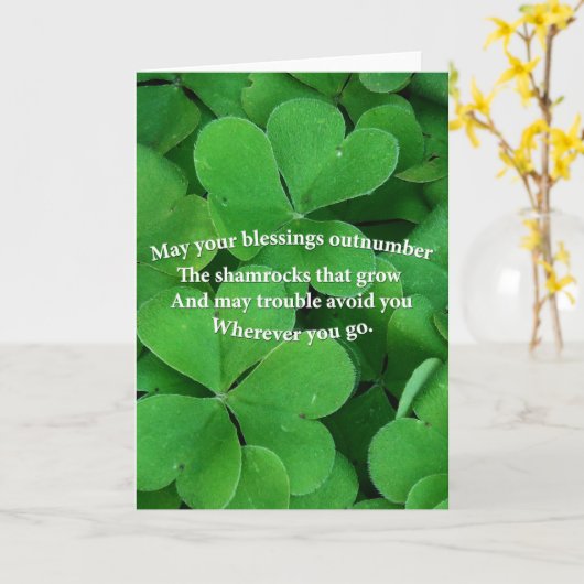 Irish Blessing Karte (Gelbe Blume)