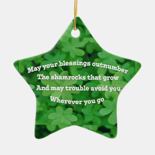Irish Blessing Keramik Ornament (Vorne)