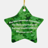 Irish Blessing Keramik Ornament (Hinten)