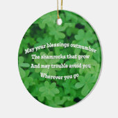 Irish Blessing Keramikornament (Links)