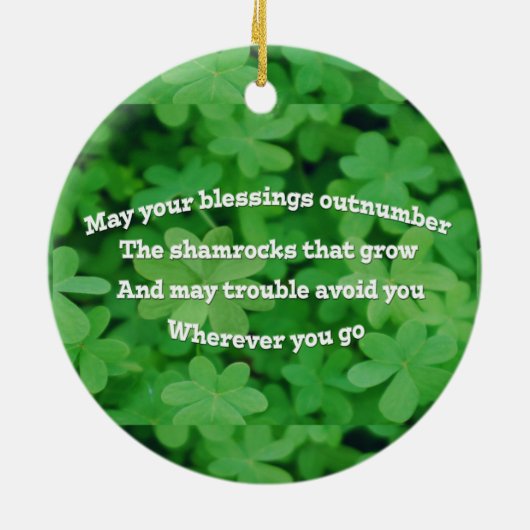 Irish Blessing Keramikornament (Hinten)