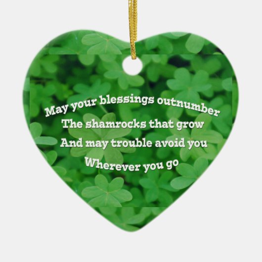 Irish Blessing Keramikornament (Vorne)