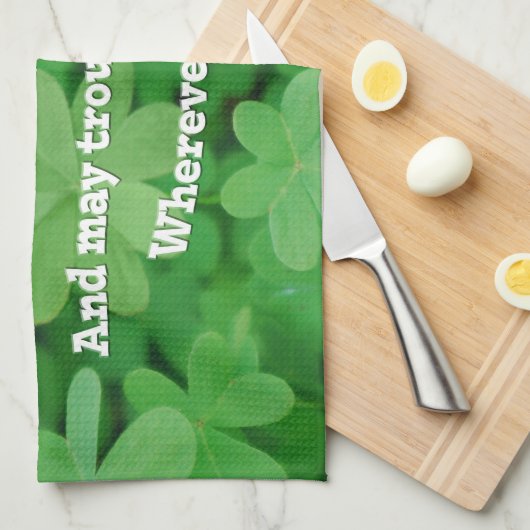 Irish Blessing Küchentuch (Viertel Falte)