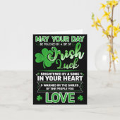 Irish Blessing Lucky Quotes Sayings St. Patrick's Karte (Gelbe Blume)