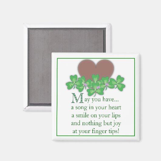 Irish Blessing Magnet (Vorderseite/Rückseite)