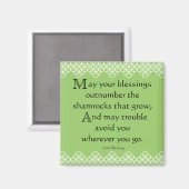 Irish Blessing Magnet (Vorderseite/Rückseite)
