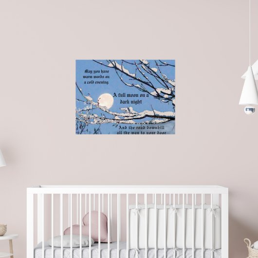 Irish Blessing - Mai Sie warme Worte über Erkältun Poster (Kinderzimmer 2)