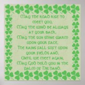 Irish Blessing-May die Straße aufsteigen, um Sie z Poster (Vorne)