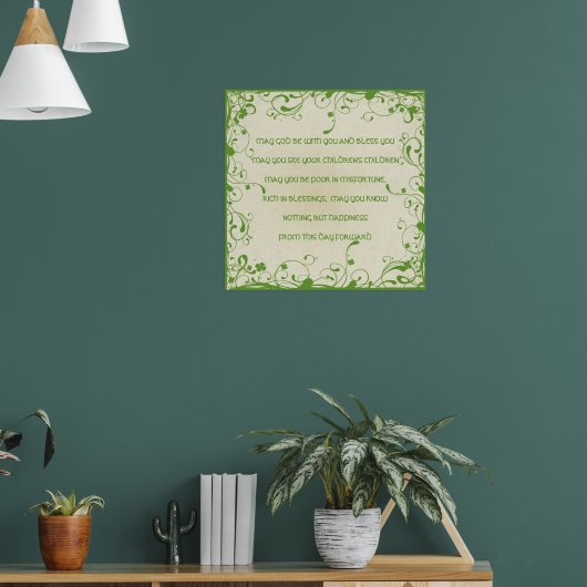 Irish Blessing-May die Straße aufsteigen, um Sie z Poster (Wohnzimmer 1)