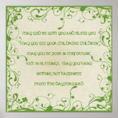 Irish Blessing-May die Straße aufsteigen, um Sie z Poster (Vorne)