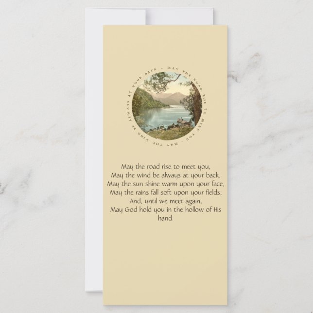 Irish Blessing mit Vintagem Lake in Irland (Vorderseite)