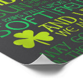 Irish Blessing Möge der Weg sich erheben, um dir z Poster (Ecke)
