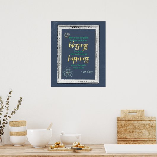 Irish Blessing Poster (Küche)