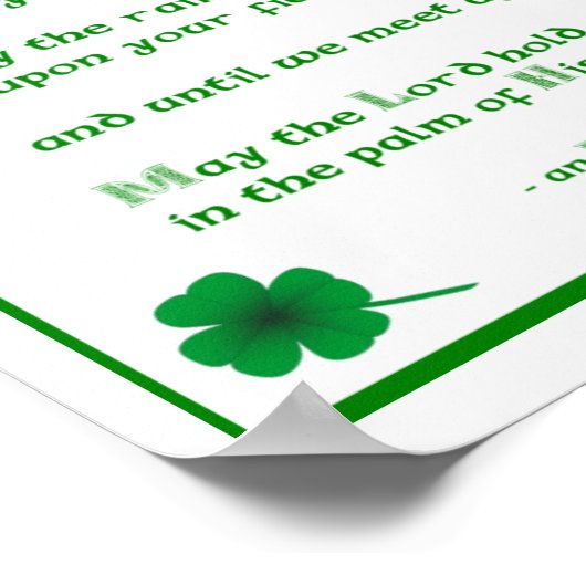 Irish Blessing Poster (Ecke)