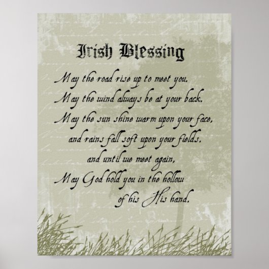 Irish Blessing Poster (Vorne)