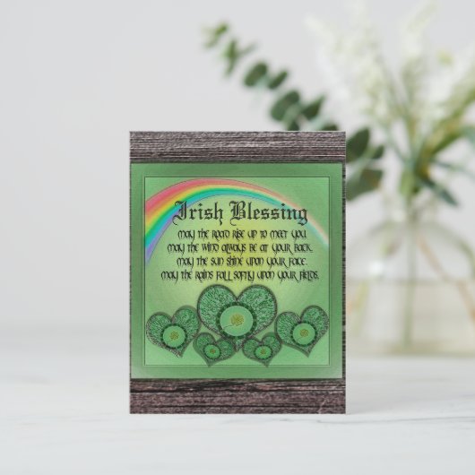 Irish Blessing Postkarte (Stehend Vorderseite)
