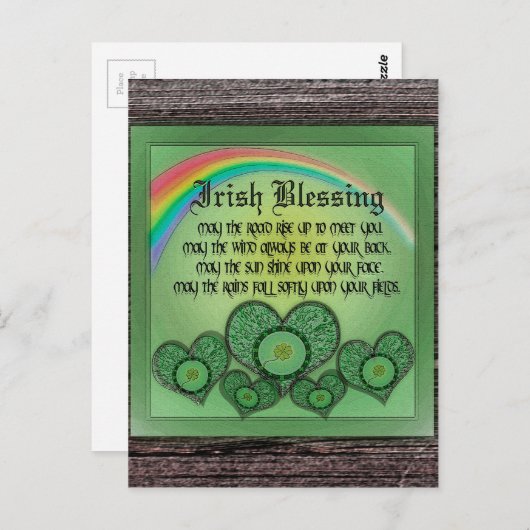Irish Blessing Postkarte (Vorne/Hinten)