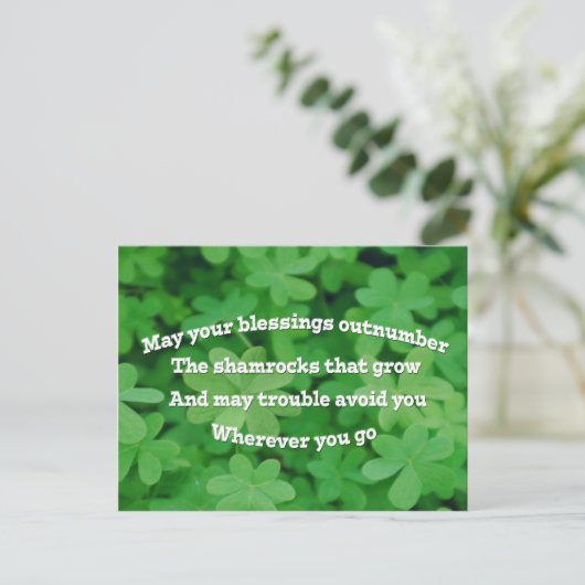 Irish Blessing Postkarte (Stehend Vorderseite)