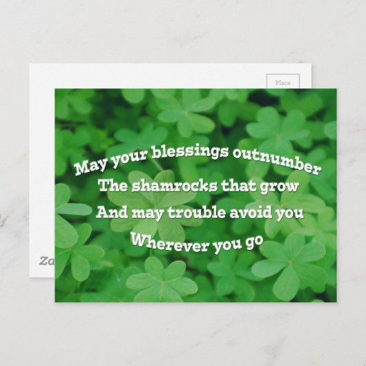Irish Blessing Postkarte (Vorne/Hinten)