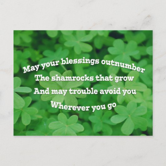 Irish Blessing Postkarte (Vorderseite)
