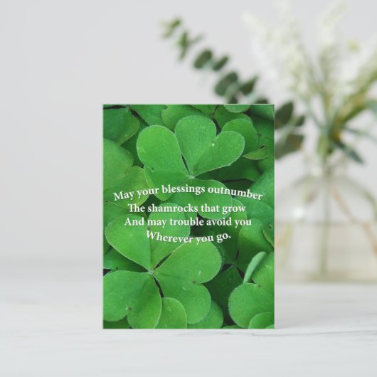 Irish Blessing Postkarte (Stehend Vorderseite)