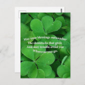 Irish Blessing Postkarte (Vorne/Hinten)
