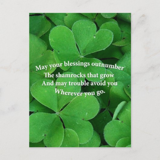 Irish Blessing Postkarte (Vorderseite)