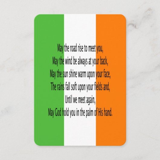Irish Blessing Prayer Begleitkarte (Vorderseite)