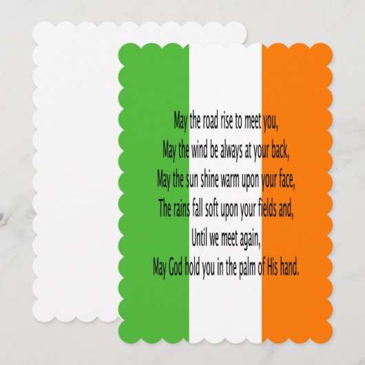 Irish Blessing Prayer Feiertagskarte (Vorne/Hinten)