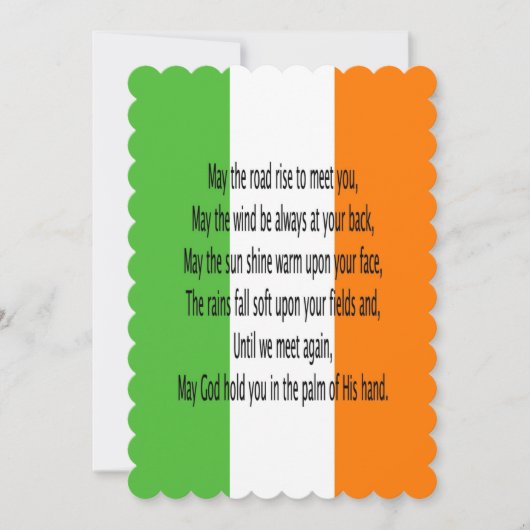 Irish Blessing Prayer Feiertagskarte (Vorderseite)