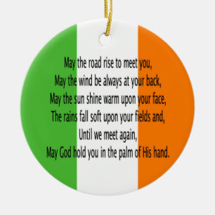 Irish Blessing Prayer Keramik Ornament