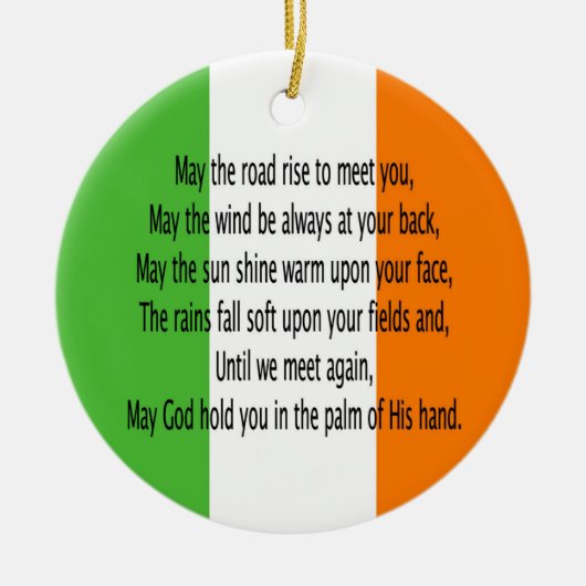 Irish Blessing Prayer Keramik Ornament (Vorne)
