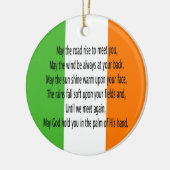 Irish Blessing Prayer Keramik Ornament (Links)